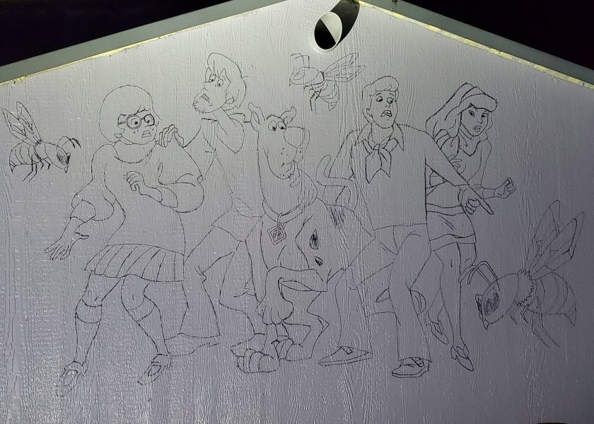 Painting the Scooby Doo Mural